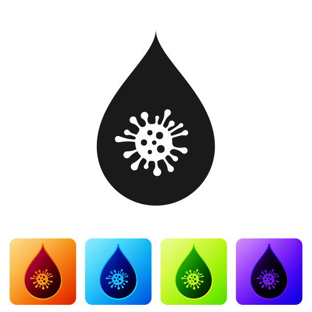 黑色脏水滴图标孤立在白色上图片下载