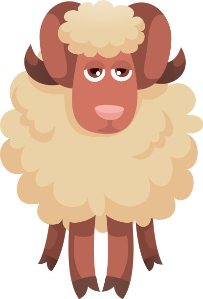 疲惫的公羊图标卡通风格图片下载