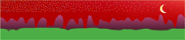 红色的天空和山脉景观图片下载