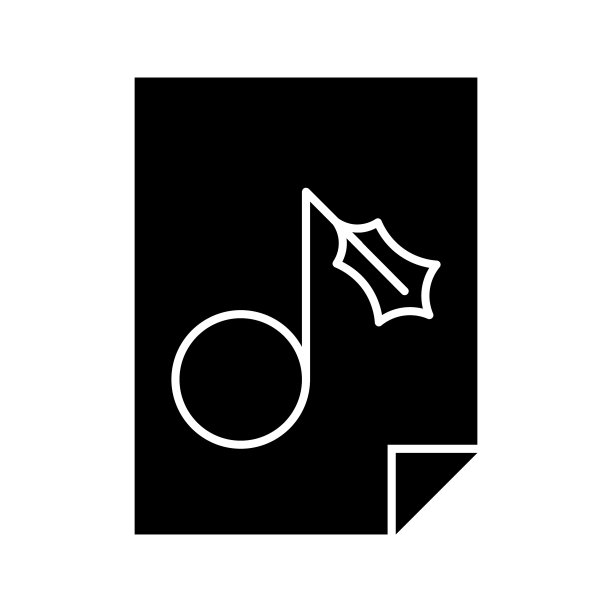 音乐音符圣诞节相关固体风格图标图片下载