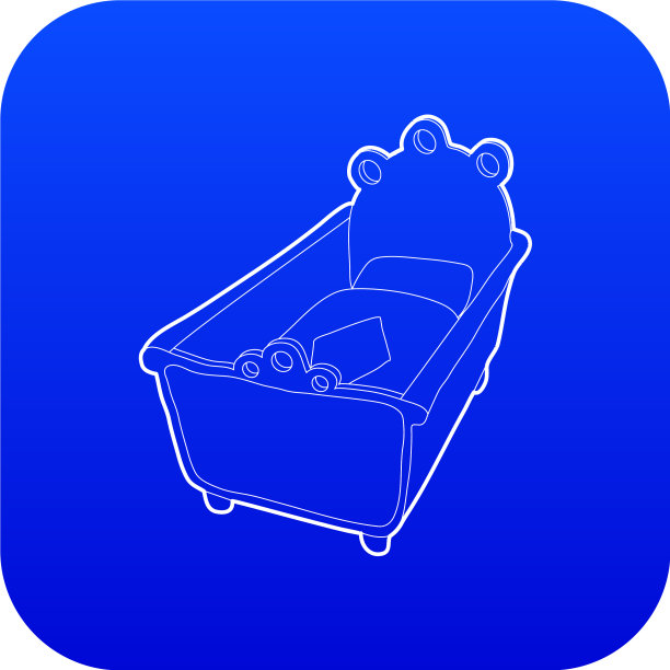 摇篮图标蓝色图片下载