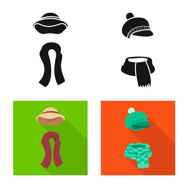 设计服装和纹理标志集图片下载