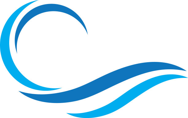 水波符号和图标标志模板图片下载