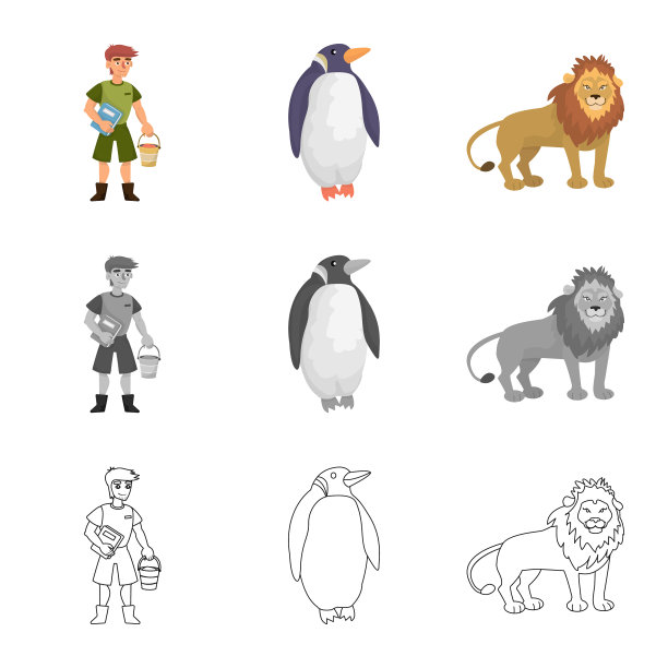 自然和有趣的象征集图片下载