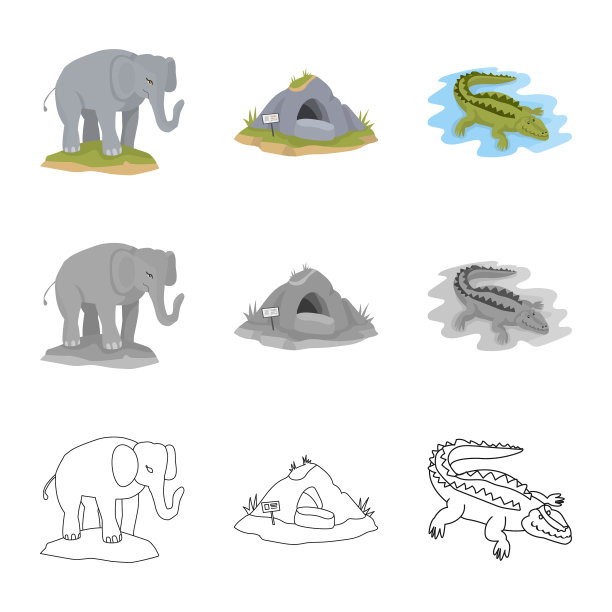 自然和有趣的象征集图片下载