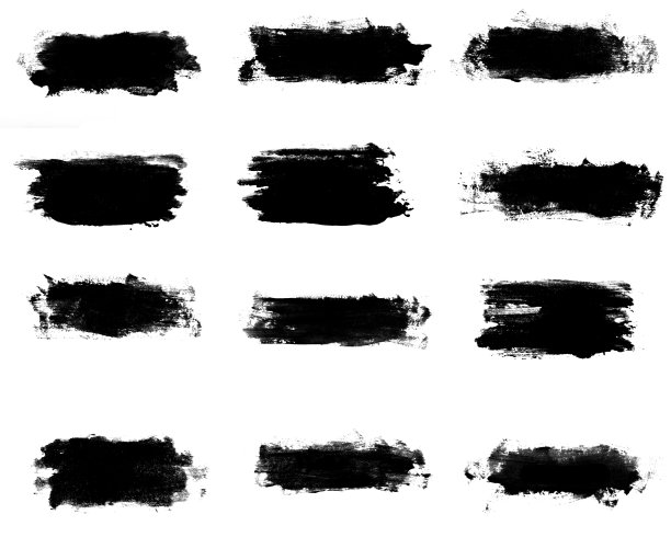 设置黑色笔画孤立在白色背景上。图片下载