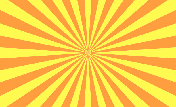 抽象的橙色和黄色阳光，复古风格爆发纹理背景，插图，线条艺术图片下载