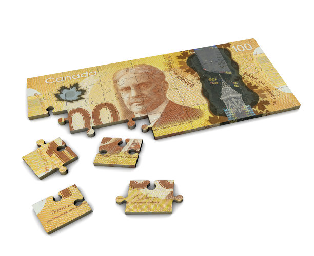 加拿大元钞票上的谜题图片下载