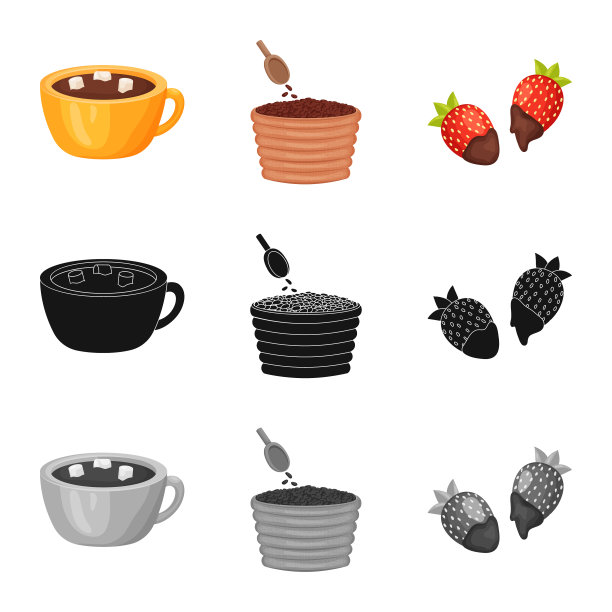 食物和美味的标志集图片下载