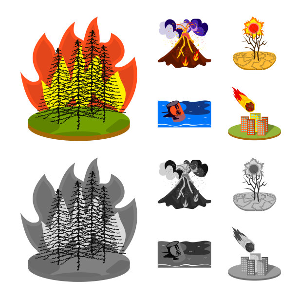 隔离目标天气和遇险图标设置图片下载