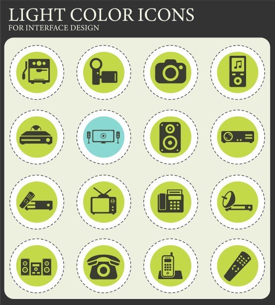 家用电器只是简单的图标图片下载