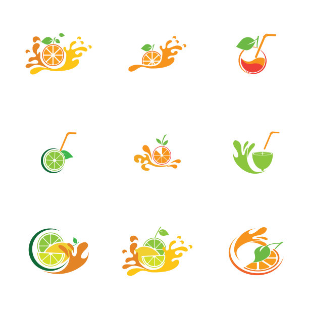 鲜果汁标志形象设计图片下载