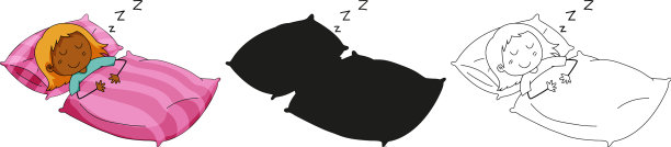 一套字符的颜色剪影和图片下载