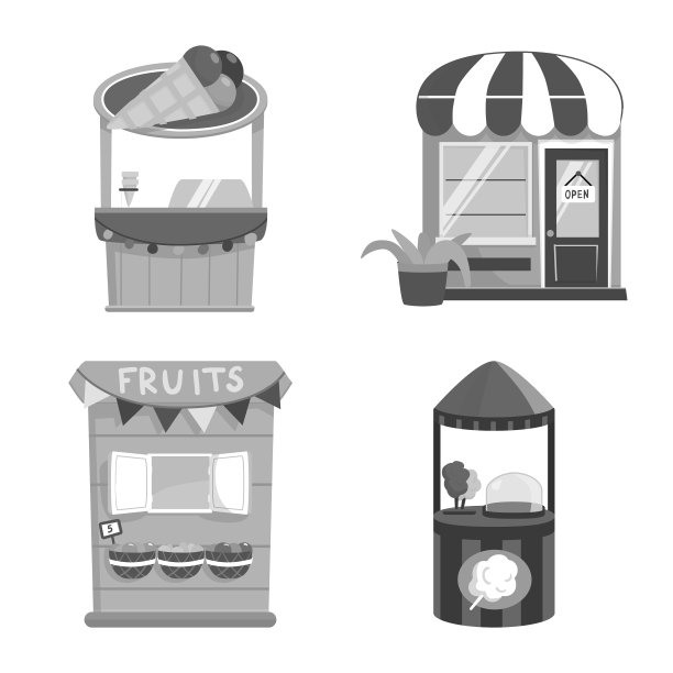 孤立的对象服务和店面标识图片下载