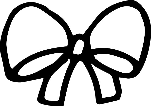 白色背景上有个小蝴蝶结图片下载