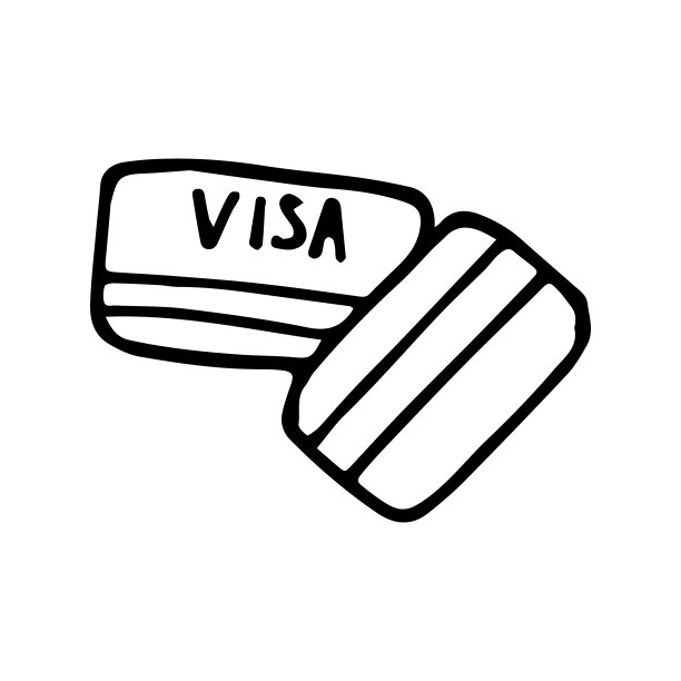 一张现金卡的手绘草图图片下载