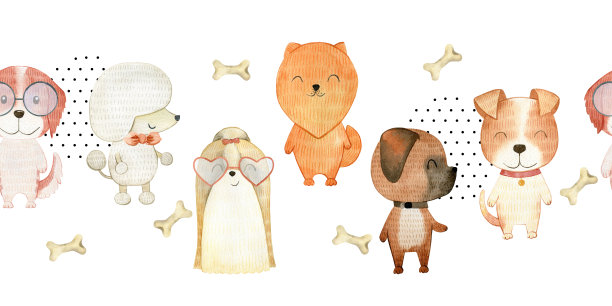 水彩无缝的边界。图片下载