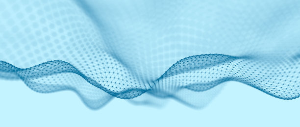 摘要数字蓝色背景。网络连接结构。大数据。未来的波。3 d渲染。图片下载