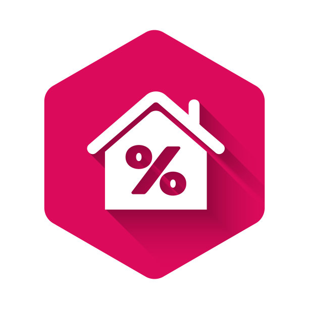 有折扣标签的白宫图标图片下载