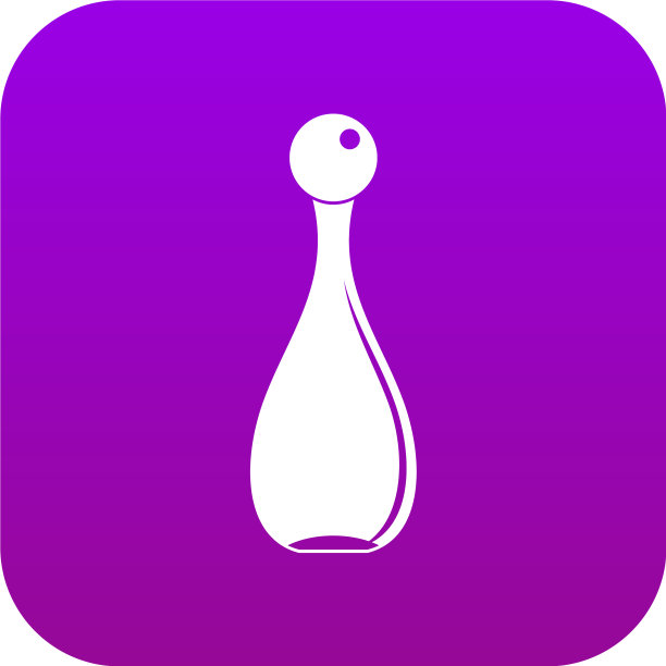 优雅的香水瓶图标数字紫色图片下载