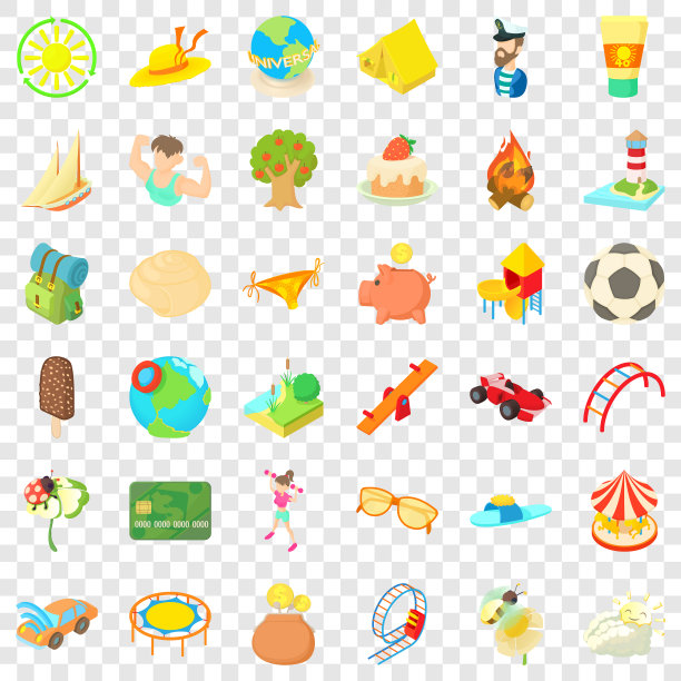 假日图标设置卡通风格图片下载