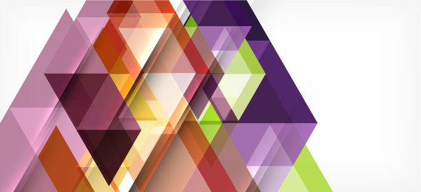 彩色重复三角形现代几何图片下载