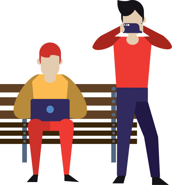 社交媒体网络聊天卡通图片下载