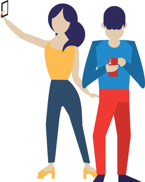 社交媒体网络聊天卡通图片下载