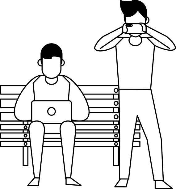 社交媒体网络聊天卡通在黑色和图片下载