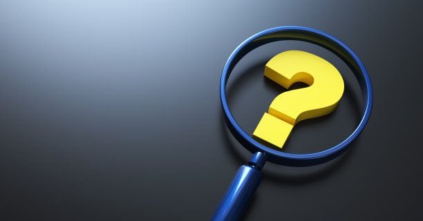 放大镜下的问号图片下载