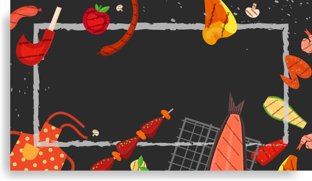 烧烤派对菜单邀请设计烧烤图片下载