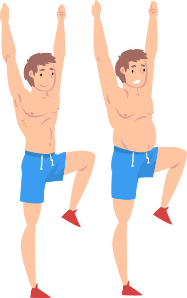 穿短裤的男人做运动，前后都是图片下载