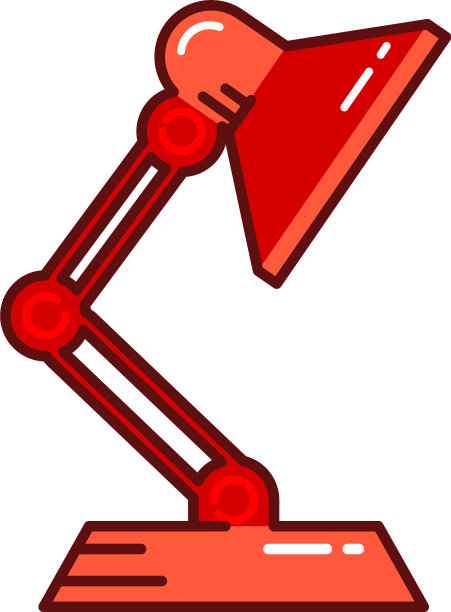 彩色图像一个红色的台灯在一个白色的图片下载