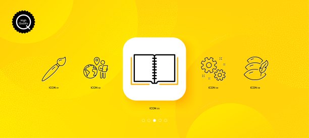 枕头，工作和刷最小的线条图标。对于web应用程序，打印。向量图片下载