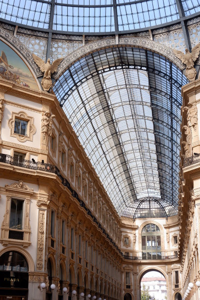 意大利米兰的维托里奥·伊曼纽尔二世拱廊图片下载