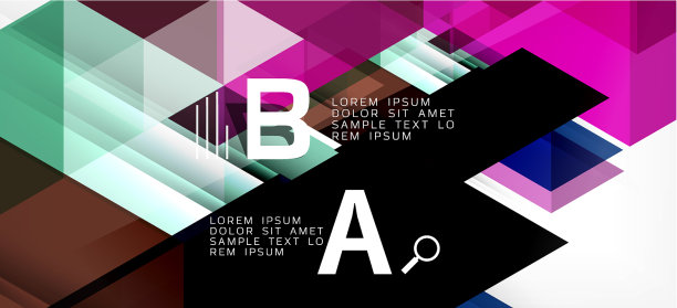 抽象三角形图案彩色背景图片下载