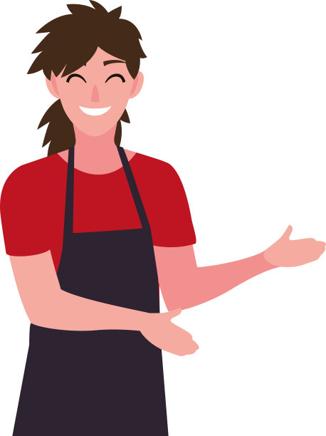 女商贩性格与围裙图片下载