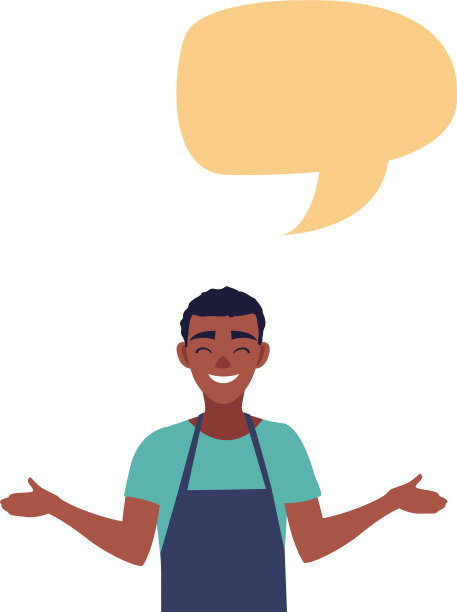 年轻的商人性格与围裙图片下载