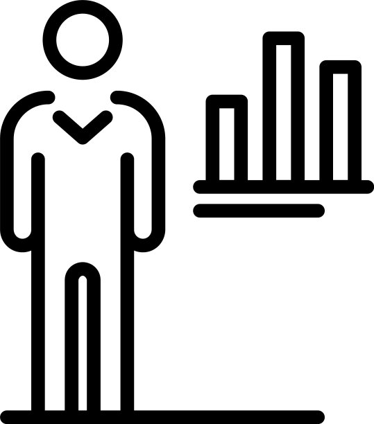 人目标图表图标轮廓风格图片下载