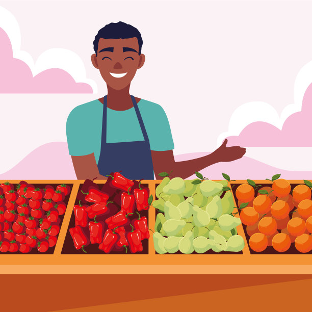 农贸市场的卖主图片下载