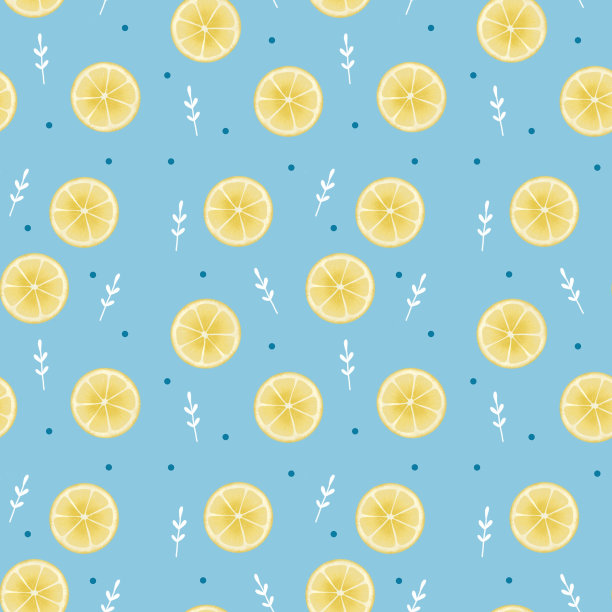 柠檬无缝模式。图片下载