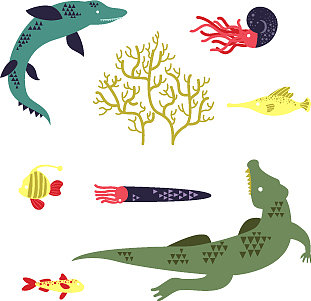 海的图案简单的白色图片下载