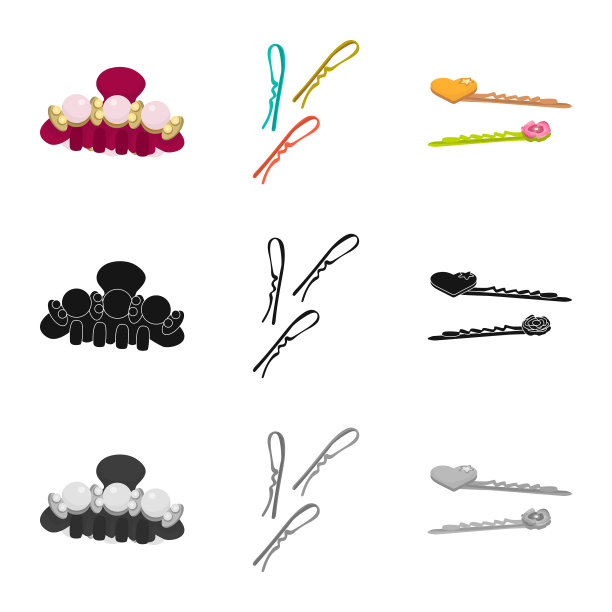 孤立对象美与时尚符号集图片下载