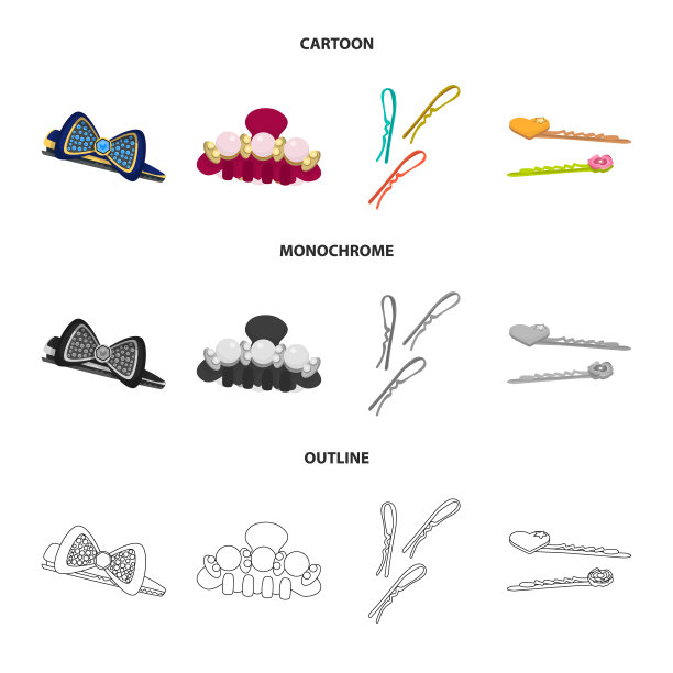 孤立的对象美与时尚标志集图片下载