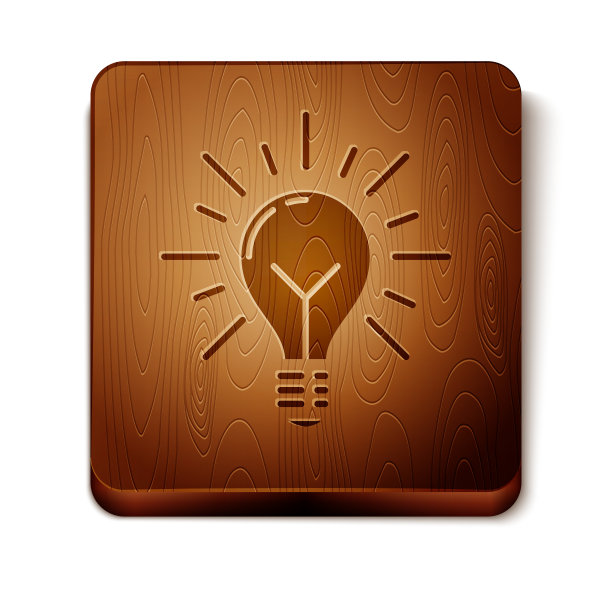 褐色灯泡的光芒和概念图片下载