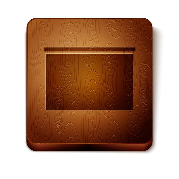 棕色黑板图标孤立在白色背景图片下载