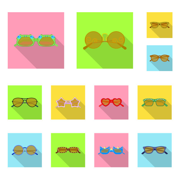 设计眼镜和太阳镜的符号图片下载