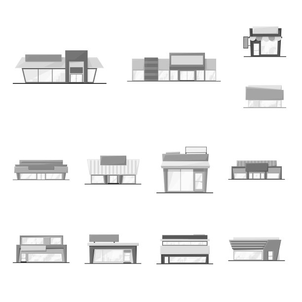 食品杂货和商业图标图片下载
