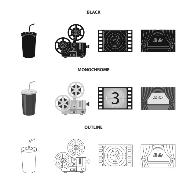 孤立物体电视和拍摄标志图片下载