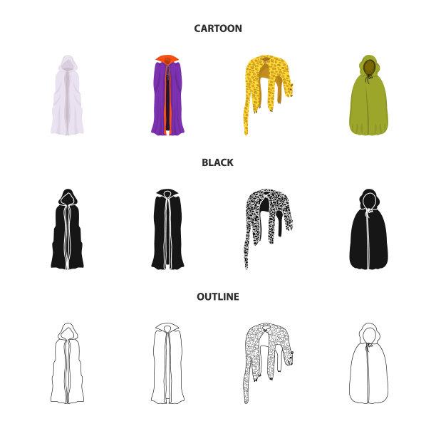 孤立物体材料和服装标志集图片下载